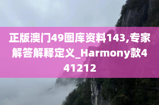 正版澳门49图库资料143,专家解答解释定义_Harmony款441212