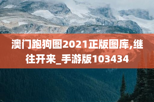 澳门跑狗图2021正版图库,继往开来_手游版103434