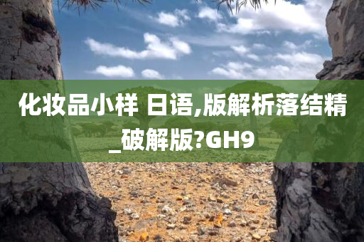 化妆品小样 日语,版解析落结精_破解版?GH9