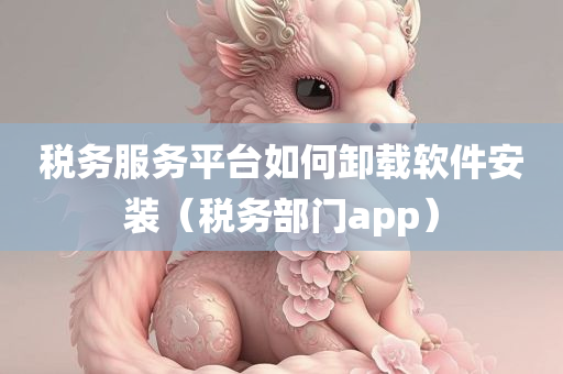 税务服务平台如何卸载软件安装（税务部门app）