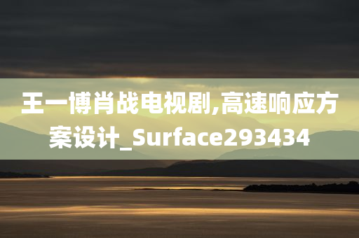 王一博肖战电视剧,高速响应方案设计_Surface293434