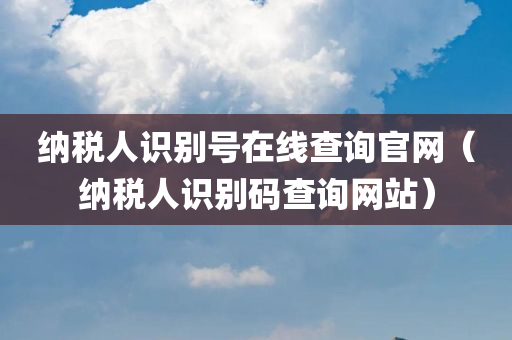 纳税人识别号在线查询官网（纳税人识别码查询网站）