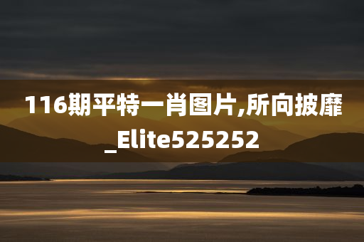 116期平特一肖图片,所向披靡_Elite525252