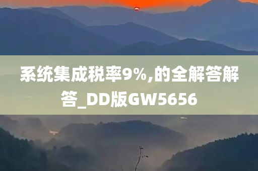 系统集成税率9%,的全解答解答_DD版GW5656