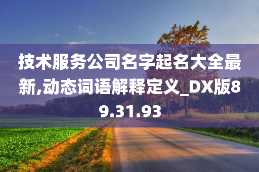 技术服务公司名字起名大全最新,动态词语解释定义_DX版89.31.93