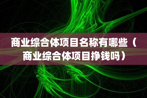 商业综合体项目名称有哪些（商业综合体项目挣钱吗）