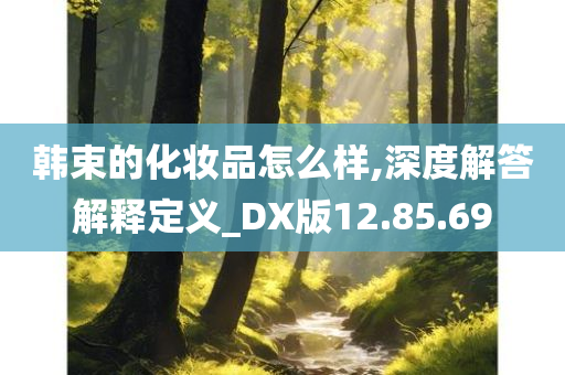 韩束的化妆品怎么样,深度解答解释定义_DX版12.85.69