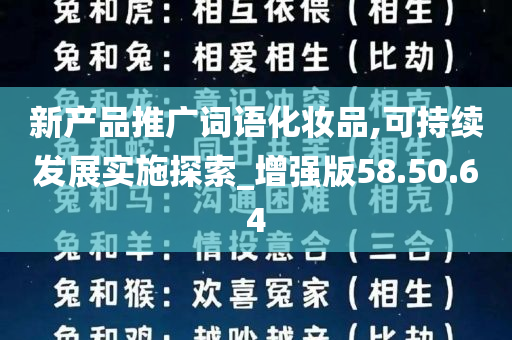 新产品推广词语化妆品,可持续发展实施探索_增强版58.50.64