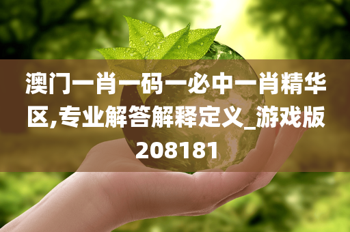 澳门一肖一码一必中一肖精华区,专业解答解释定义_游戏版208181