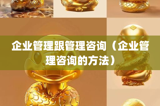 企业管理跟管理咨询（企业管理咨询的方法）