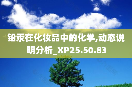 铅汞在化妆品中的化学,动态说明分析_XP25.50.83