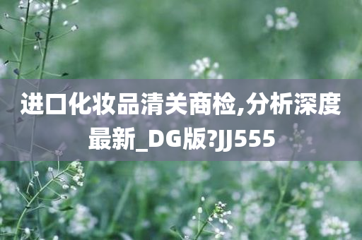 进口化妆品清关商检,分析深度最新_DG版?JJ555