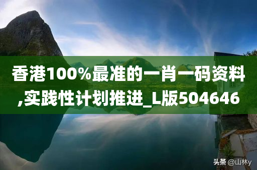 香港100%最准的一肖一码资料,实践性计划推进_L版504646