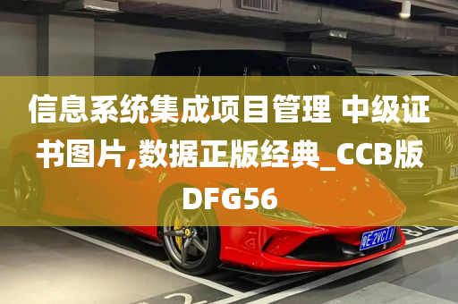 信息系统集成项目管理 中级证书图片,数据正版经典_CCB版DFG56