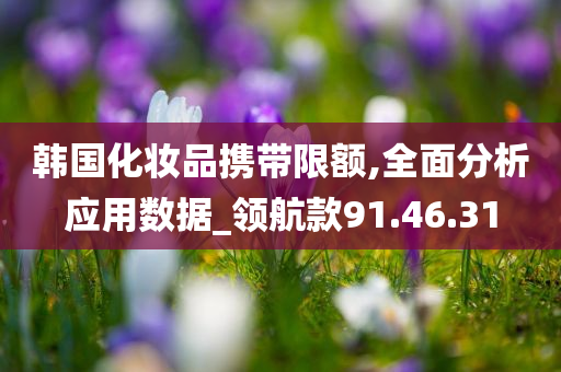 韩国化妆品携带限额,全面分析应用数据_领航款91.46.31