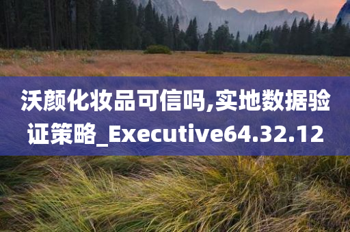 沃颜化妆品可信吗,实地数据验证策略_Executive64.32.12