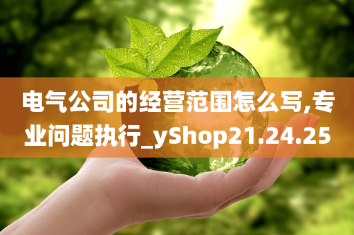 电气公司的经营范围怎么写,专业问题执行_yShop21.24.25