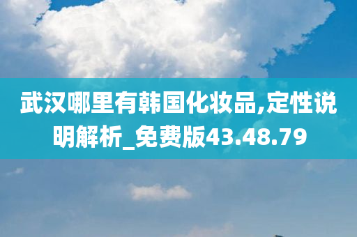 武汉哪里有韩国化妆品,定性说明解析_免费版43.48.79