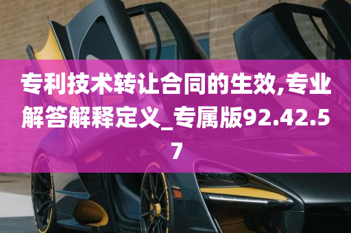 专利技术转让合同的生效,专业解答解释定义_专属版92.42.57