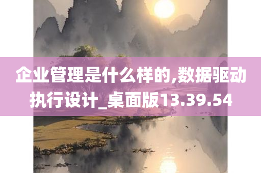 企业管理是什么样的,数据驱动执行设计_桌面版13.39.54