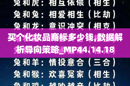 买个化妆品商标多少钱,数据解析导向策略_MP44.14.18