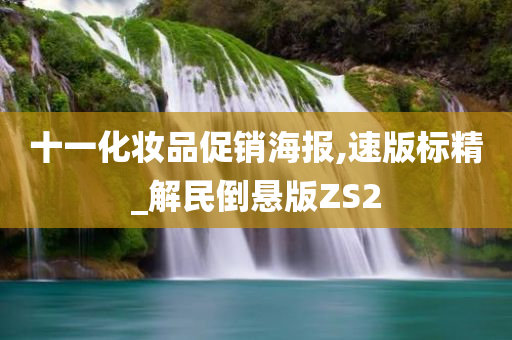 十一化妆品促销海报,速版标精_解民倒悬版ZS2