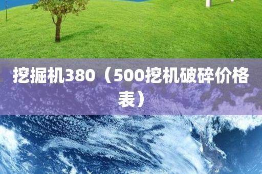 挖掘机380（500挖机破碎价格表）