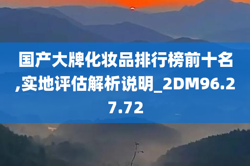 国产大牌化妆品排行榜前十名,实地评估解析说明_2DM96.27.72