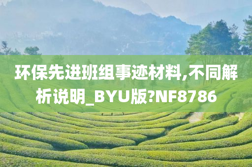 环保先进班组事迹材料,不同解析说明_BYU版?NF8786