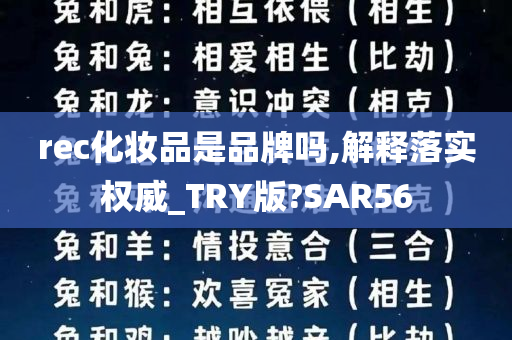 rec化妆品是品牌吗,解释落实权威_TRY版?SAR56