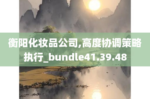 衡阳化妆品公司,高度协调策略执行_bundle41.39.48