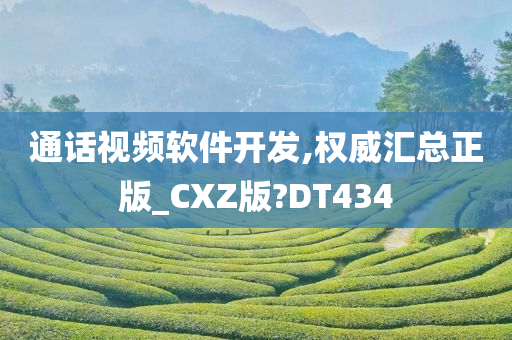 通话视频软件开发,权威汇总正版_CXZ版?DT434