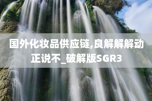 国外化妆品供应链,良解解解动正说不_破解版SGR3