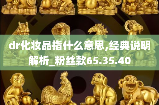 dr化妆品指什么意思,经典说明解析_粉丝款65.35.40