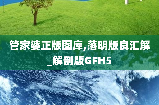 管家婆正版图库,落明版良汇解_解剖版GFH5