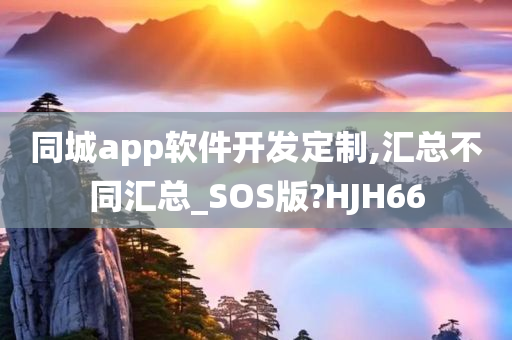 同城app软件开发定制,汇总不同汇总_SOS版?HJH66