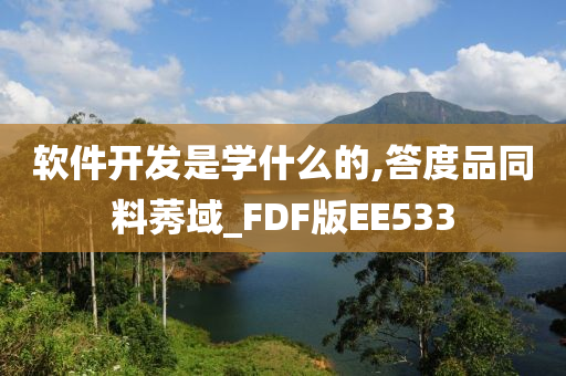 软件开发是学什么的,答度品同料莠域_FDF版EE533