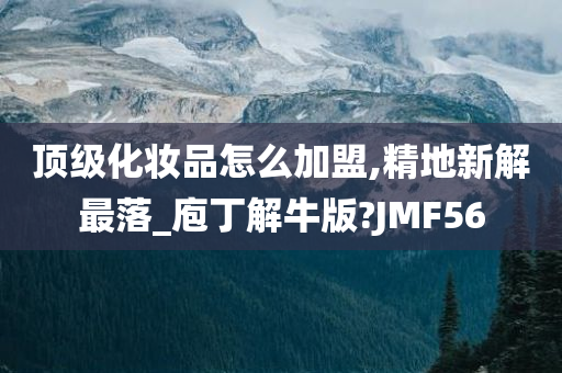 顶级化妆品怎么加盟,精地新解最落_庖丁解牛版?JMF56