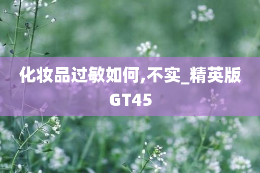 化妆品过敏如何,不实_精英版GT45