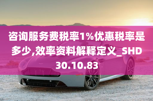 咨询服务费税率1%优惠税率是多少,效率资料解释定义_SHD30.10.83