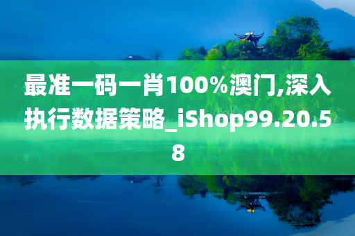 最准一码一肖100%澳门,深入执行数据策略_iShop99.20.58