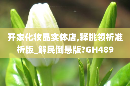 开家化妆品实体店,释挑领析准析版_解民倒悬版?GH489