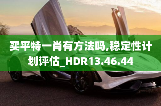 买平特一肖有方法吗,稳定性计划评估_HDR13.46.44