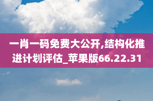 一肖一码免费大公开,结构化推进计划评估_苹果版66.22.31