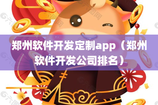 郑州软件开发定制app（郑州软件开发公司排名）