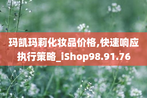 玛凯玛莉化妆品价格,快速响应执行策略_iShop98.91.76