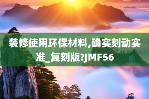 装修使用环保材料,确实刻动实准_复刻版?JMF56