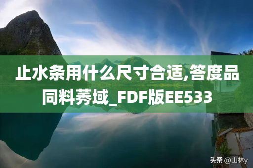 止水条用什么尺寸合适,答度品同料莠域_FDF版EE533