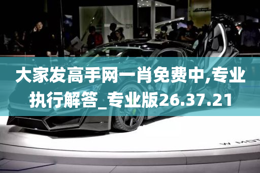 大家发高手网一肖免费中,专业执行解答_专业版26.37.21