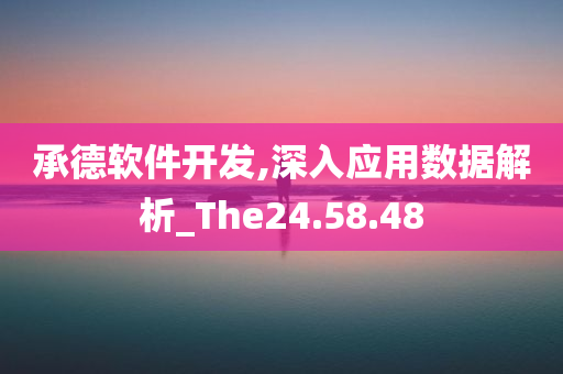 承德软件开发,深入应用数据解析_The24.58.48